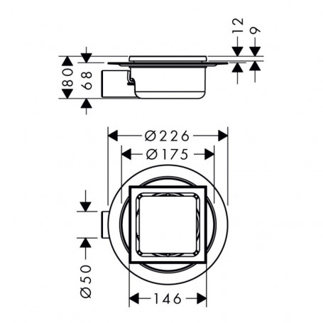 Siphon de douche gravitaire - Collection Idhraqua